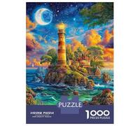 Lighthouse in The Sea Puzzles 1000 Piece. Puzzle Impossible, Puzzle Family Activity Puzzles Game 38x26cm/1000pcs