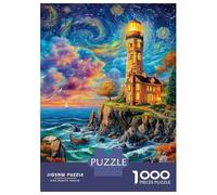 Lighthouse in The Sea Puzzles 1000 Piece. Puzzle Impossible, Puzzle Family Activity Puzzles Game 70x50cm/1000pcs