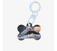 Lighthouse in the Storm Print Fashion Dog Tags Acrylic Keychain Dog Bone Shape Double Sided Pattern Tags for Dogs and Cats