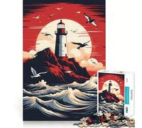 Lighthouse in The Storm Puzzles for Adults 1000 Puzzles Sharp Logic Precise Cut Family Activity (50x75cm)