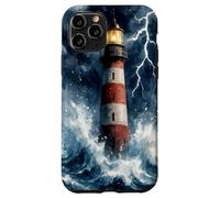 Lighthouse in the Storm with Lightning Dramatic Seascape Case for iPhone 11 Pro