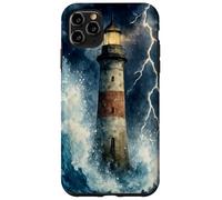 Lighthouse in the Storm with Lightning Dramatic Seascape Case for iPhone 11 Pro Max