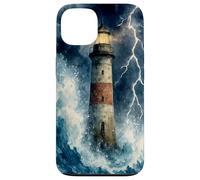 Lighthouse in the Storm with Lightning Dramatic Seascape Case for iPhone 13