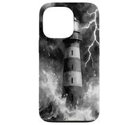 Lighthouse in the Storm with Lightning Dramatic Seascape Case for iPhone 13 Pro