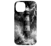 Lighthouse in the Storm with Lightning Dramatic Seascape Case for iPhone 14