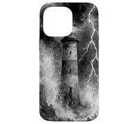 Lighthouse in the Storm with Lightning Dramatic Seascape Case for iPhone 14 Pro Max