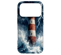 Lighthouse in the Storm with Lightning Dramatic Seascape Case for iPhone 17 Pro