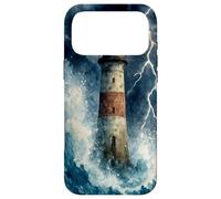 Lighthouse in the Storm with Lightning Dramatic Seascape Case for iPhone 17 Pro Max