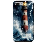 Lighthouse in the Storm with Lightning Dramatic Seascape Case for iPhone 7 Plus/8 Plus