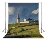 Lighthouse Ireland Nature Photo Backdrop Background Curtain for Photography Photographic Studio