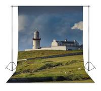 Lighthouse Ireland Nature Photo Backdrop Background Curtain for Photography Photographic Studio