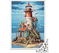 Lighthouse Island Home 1000 Piece Extra-thick Cardboard Classic Jigsaw Puzzle Adult Jigsaws Brain Training Wall Decoration Gift Idea 52x38cm/1000pcs