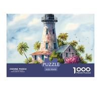 Lighthouse Island Impossible Hard Challenging 1000 Pc Jigsaw Puzzle - Lighthouse Island Recycled Paper for Home Wall Decor70x50cm/1000pcs