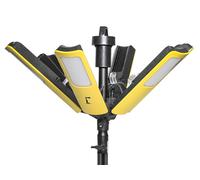 Lighthouse Heavy-Duty 22000 Professional Site Light - 360° Work Light, 6 Adjustable Heads, 22000lm, 6500K, 50M Beam Distance, 4 Lighting Modes, IP44/IP65 Weather Resistant, 110V 10M Cable & Carry Bag