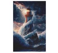 Lighthouse Jigsaw Puzzles 1000 Pieces for Adults Wooden Jigsaw Puzzles for Teenagers Educational Games Unique Gift for Birthday Christmas （78×53cm）