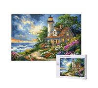 Lighthouse Jigsaw Puzzles for Adults 120, Ocean Puzzles for Adults Wooden, Funny/Difficult/Impossible/Challenging Decompression Games, As a Birthday for Women and Men M-561