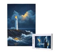 Lighthouse Jigsaw Puzzles for Adults 120 Ocean Puzzles for Adults Wooden, Funny/Difficult/Impossible/Challenging Decompression Games, As a Birthday for Women and Men ML-962