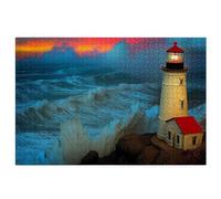 Lighthouse Jigsaw Puzzles for Adults 2000, 2000 piece Jigsaw Puzzles for Adults, Challenging Wooden Jigsaws Puzzle for The Whole for Women, Puzzle for Home Decor, Gifts for Women, Theme: Ocean H-42