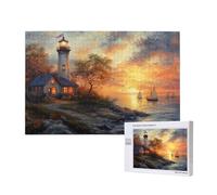Lighthouse Jigsaw Puzzles for Adults 3000, Boat Puzzles for Adults Wooden, Funny/Difficult/Impossible/Challenging Decompression Games, As a Birthday for Women and Men M-944