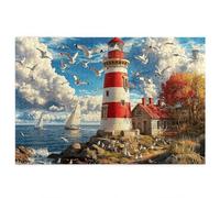 Lighthouse Jigsaw Puzzles for Adults 4000, 4000 piece Jigsaw Puzzles for Adults, Challenging Wooden Jigsaws Puzzle for The Whole for Women, Puzzle for Home Decor, Gifts for Women, Theme: Ocean D-64