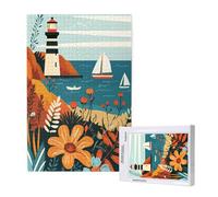 Lighthouse Jigsaw Puzzles for Adults 5000 Landscape Puzzles for Adults Wooden, Funny/Difficult/Impossible/Challenging Decompression Games, As a Birthday for Women and Men ML-506