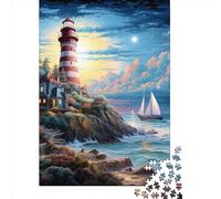 Lighthouse Jigsaw Puzzles Game Adult 1000 Piece Jigsaw Paper Creative Jigsaw Puzzle Decompressing Game 1000pcs (38x26cm)