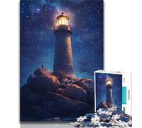 Lighthouse JigsawPuzzle 1000 Pieces for Adults,Challenging To Complete But Fun And Humorous Unique Home Decor And Gifts (50x75cm)