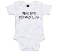 Lighthouse Keeper Baby Body Suit Daddys Little Newborn Babygrow White with Black Print 3-6 Months