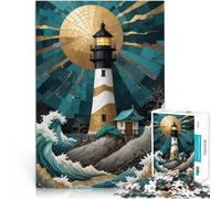 Lighthouse Kintsugi Art1000 Piece Jigsaw Puzzles for Adults Jigsaw Analysis and logic deal as gifts for the whole family 38x26cm