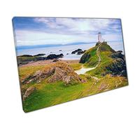 Lighthouse Landscape Llanddwyn Island Coast Of Anglesey North Wales Wall Art Print On Canvas Picture For Home Office Decor 76x51cm (30x20In)