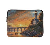 Lighthouse Laptop Cover Case, Quilted Laptop 13 Inch Case for Women