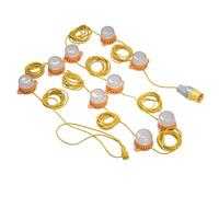 Lighthouse LED Festoon Lights - 22M/72FT Outdoor String Lights, IP44 Weather Resistant, Linkable, 10 Bulbs, 400 Lumen Bright White Light for Garden, Patio, Terrace, Worksite, Events - 16 Amp 110V Plug