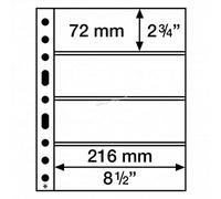 Lighthouse Leuchtturm SH 312 plastic sheets pack of 50 4 pockets for banknotes clear polypropylene