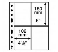 Lighthouse Leuchtturm SH 312 plastic sheets pack of 50 4 pockets for postcards (A6) clear polypropylene
