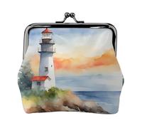 Lighthouse Lightweight Wallet Minimalist Wallet For Daily Commute And Travel Adventures, Black, One Size, Art Deco