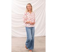 LightHouse Women's Lola Blouse - Ladies Viscose Shirt with Neck Tie - Soft Pink Floral - 16