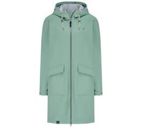 LightHouse Lucy Women's Long Waterproof Rain Jacket - Rubberised Windproof Longline Coat with Pockets and Adjustable Cuffs - Sage - 12