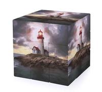 Lighthouse Magic Cube,The Original 3x3 Cube,Speed Cube Problem-Solving Brain Teaser,Easy Turning Sensory Puzzle Toy,Sensory Stress Relief Form Fidget Toys