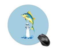 Lighthouse Mahi Mouse Pad Round Mousepads Desk Mat for Office Laptops