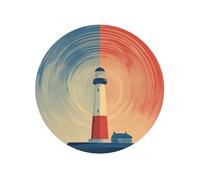 Lighthouse Minimalist Abstract Round Magnetic Fridge Magnets For Kitchen Durable With Enduring Magnetism