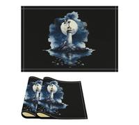 Lighthouse Moon Ocean Linen Place Mats Heat Resistant Non Slip Table Placemats Stylish Printed Dining Decor