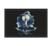 Lighthouse Moon Ocean Linen Place Mats Heat Resistant Non Slip Table Placemats Stylish Printed Dining Decor