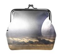 Lighthouse Moon Sea Coin Purse Wallet Bag Change Pouch Gifts for Women Kids Girls Key Holder