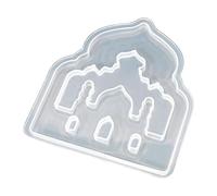 Lighthouse Moon Shape Silicone Stand Mold Epoxy Resin Moon California Silicone Tearlight Holder Mold Chocolate for Holder