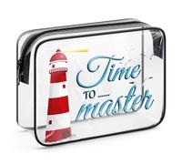 Lighthouse Motivational Gifts Nautical Lighthouse Gifts Clear Makeup Bag Ocean Themed Travel Cosmetic Bag Inspirational Gift for Her Birthday Graduation Gift for Lighthouse Lover Zipper Toiletry Pouch