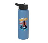 Lighthouse Navigation Motivational Lighthouse Stainless Steel Insulated Water Bottle