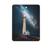 Lighthouse Night Car Aromatherapy Tablets Air Freshener Hanging Scented Cards for Rooms Bathrooms Wardrobe Square