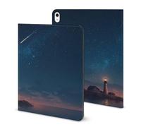 Lighthouse Night Starry Sky Case Compatible for IPAD 2020 AIR 4 （10.9in） Tablet Cases Cover Protective Auto Wake/Sleep