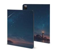 Lighthouse Night Starry Sky Case Compatible for IPAD Pro 2020 （11in） Tablet Cases Cover Protective Auto Wake/Sleep