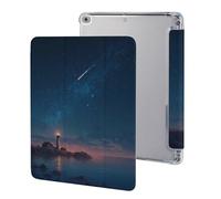 Lighthouse Night Starry Sky Tablet Case Compatible for IPAD 2017/2018/Air1/Air2 (9.7in) Protective Cases Cover Stand Covers